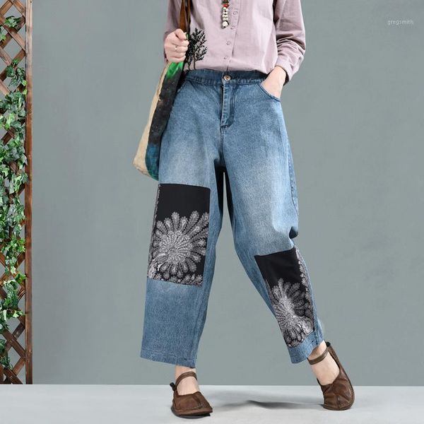 spring jeans women fashion loose casual denim pants new ladies elastic waist button pocket patchwork mori girl denim trousers1, Blue
spring jeans women fashion loose casual denim pants new ladies elastic waist button pocket patchwork mori girl denim trousers1, Blue
