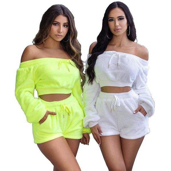 women two piece set 2021 autumn winter warm slash neck off shoulder long sleeve crop with shorts club 2 piece outfits, Gray
women two piece set 2021 autumn winter warm slash neck off shoulder long sleeve crop with shorts club 2 piece outfits, Gray