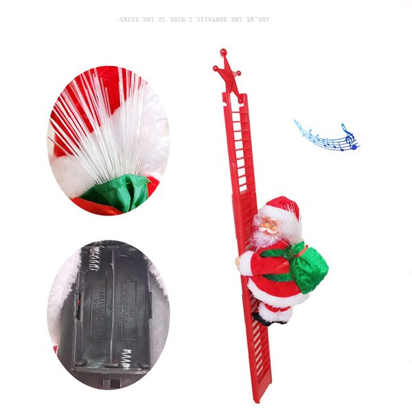 christmas gift santa claus bring surprises for kids music toys electric climb ladder rope hanging ornament party decoration
christmas gift santa claus bring surprises for kids music toys electric climb ladder rope hanging ornament party decoration