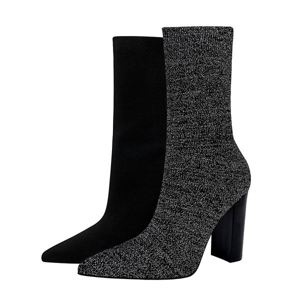 2020 skin style ankle for women half tips from square foot high heeled mode women's boots 01ik, Black
2020 skin style ankle for women half tips from square foot high heeled mode women's boots 01ik, Black