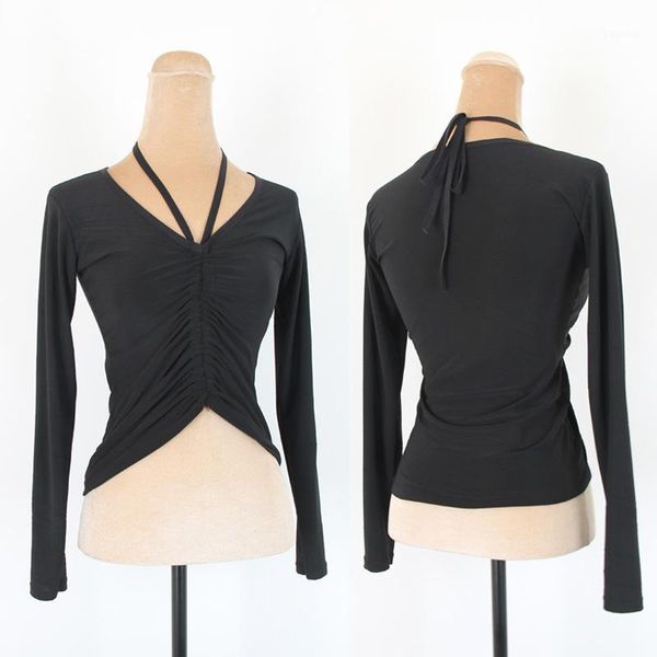 new latin dance adults black long sleeve dancing practice clothes women tango cha cha rumba samba dancewear ladies dnv125131, Black;red
new latin dance adults black long sleeve dancing practice clothes women tango cha cha rumba samba dancewear ladies dnv125131, Black;red