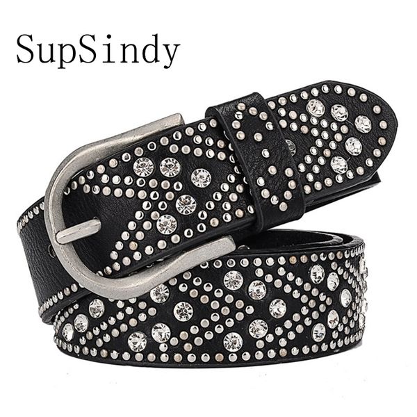 supsindy new women's belt fashion punk rhinestone rivets designer brand luxury leather belts for women female belt y200730, Black;brown
supsindy new women's belt fashion punk rhinestone rivets designer brand luxury leather belts for women female belt y200730, Black;brown