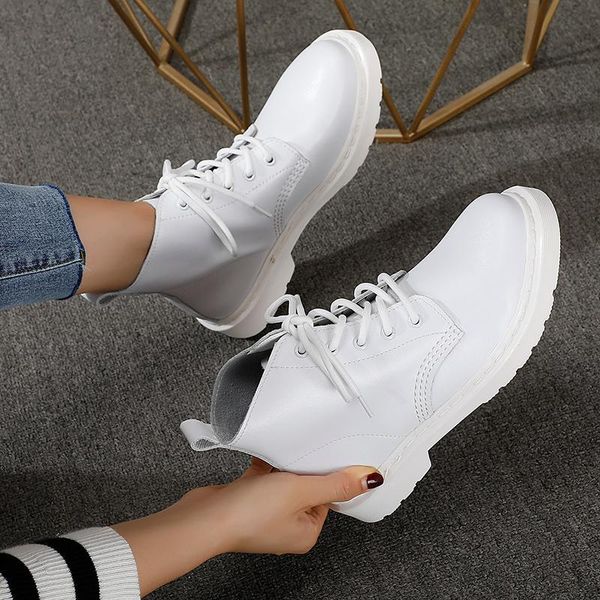 leather ankle boots women motorcycle boots female lace-up booties autumn winter ladies white shoes woman botas mujer 2020, Black
leather ankle boots women motorcycle boots female lace-up booties autumn winter ladies white shoes woman botas mujer 2020, Black