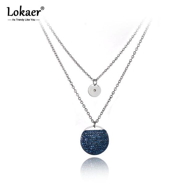 lokaer trendy titanium stainless steel double layers dark blue rhinestones round shape choker necklaces for women girls n19168, Golden;silver
lokaer trendy titanium stainless steel double layers dark blue rhinestones round shape choker necklaces for women girls n19168, Golden;silver
