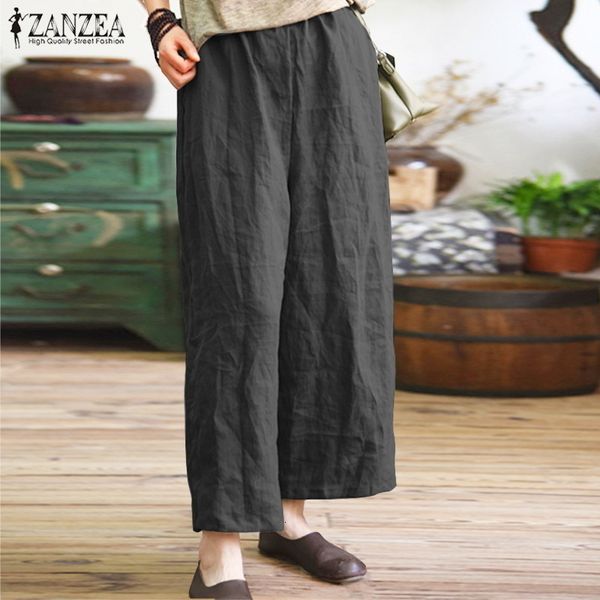 zanzea summer pants 2021 fashion women vintage elastic waist trousers casual loose wide leg pants baggy pantalon femme plus size y19070301, Black;white
zanzea summer pants 2021 fashion women vintage elastic waist trousers casual loose wide leg pants baggy pantalon femme plus size y19070301, Black;white