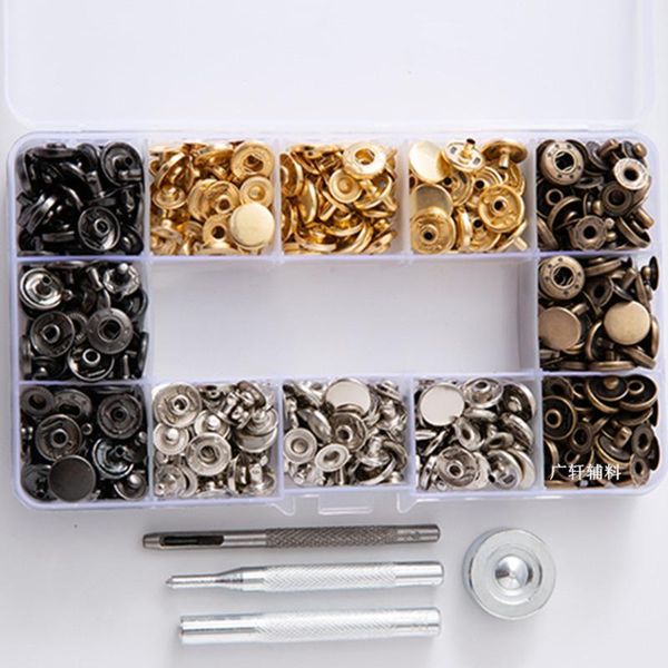 fasteners kit 4 colors double cap press studs rivet buttons fixing tools for leather coat down jacket bags belt sewing tool, Black
fasteners kit 4 colors double cap press studs rivet buttons fixing tools for leather coat down jacket bags belt sewing tool, Black