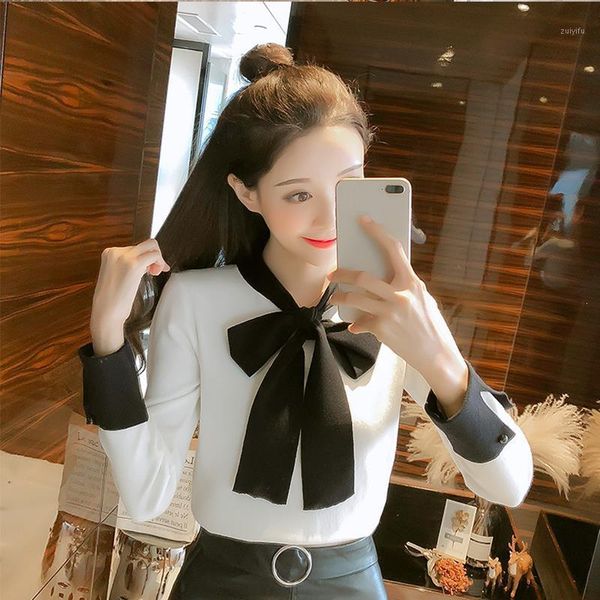 womens sweater korean fall knitted pullovers bow lace up long sleeved jumper zipper casual patchwork slim fit sweater1, White;black
womens sweater korean fall knitted pullovers bow lace up long sleeved jumper zipper casual patchwork slim fit sweater1, White;black