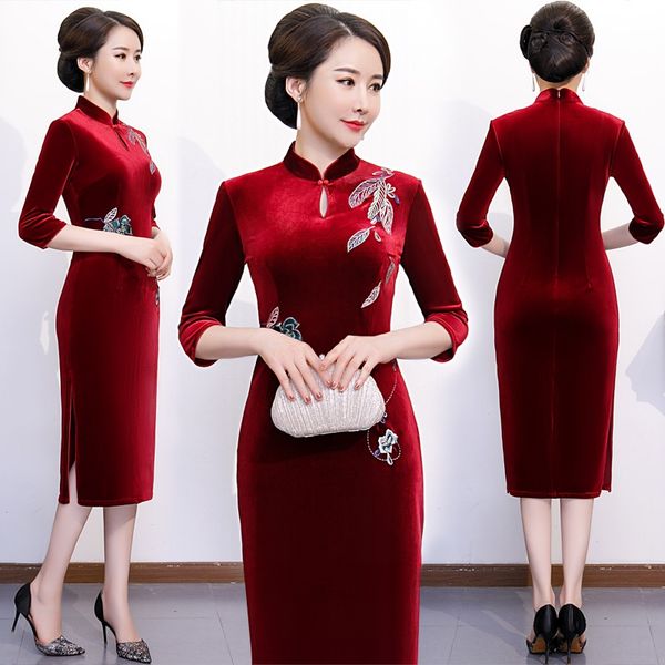 длина velvet среднего улучшилось вышитые платья cheongsam китайский стиль матери вышитые cheongsam платье повелительницы си осенью imyyx imy, Black;gray
длина velvet среднего улучшилось вышитые платья cheongsam китайский стиль матери вышитые cheongsam платье повелительницы си осенью imyyx imy, Black;gray