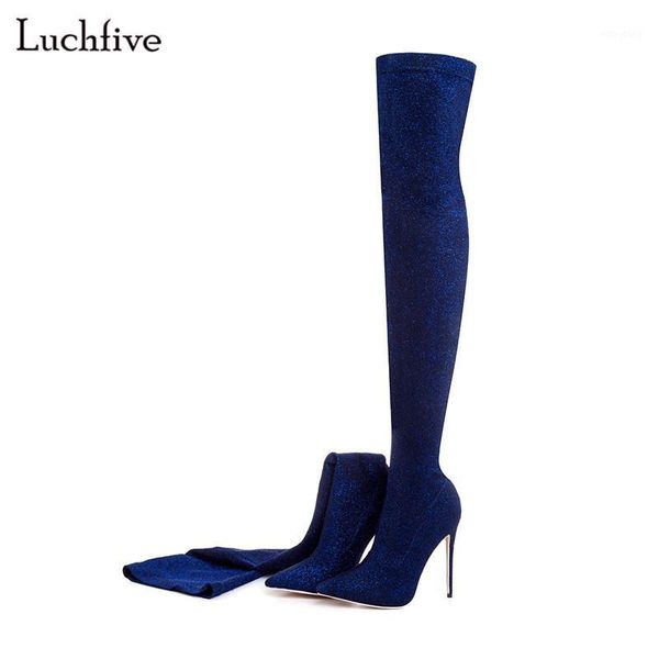 2020 winter woman purple green boots over the knee thigh high boots bling bling high heels sequined cloths slip on shoes1, Black
2020 winter woman purple green boots over the knee thigh high boots bling bling high heels sequined cloths slip on shoes1, Black