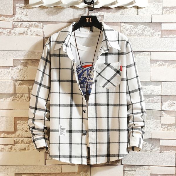 scxav 2020 new plaid shirt men's long sleeve korean autumn handsome spring and men's casual versatile fashion shirt zwkm3, Blue
scxav 2020 new plaid shirt men's long sleeve korean autumn handsome spring and men's casual versatile fashion shirt zwkm3, Blue