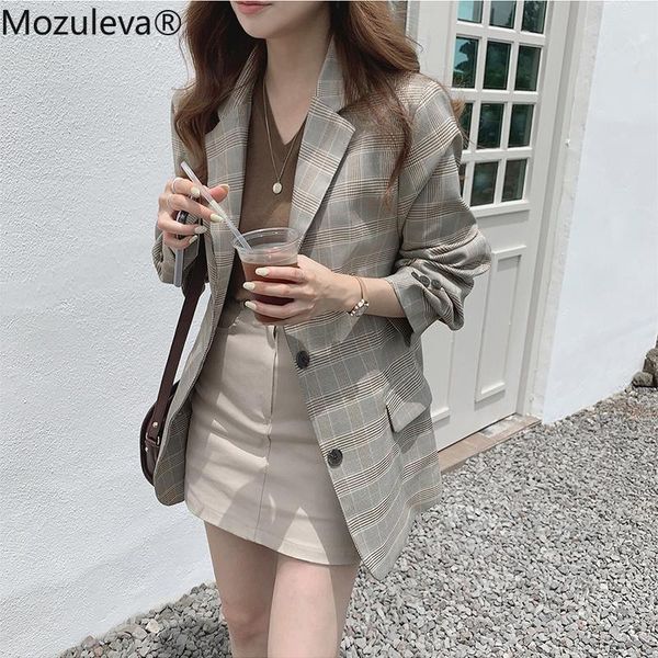 women's suits & blazers mozuleva 2021 women vintage long blazer plaid jacket ladies casual single-breasted sashes suit female slim outw, White;black 
women's suits & blazers mozuleva 2021 women vintage long blazer plaid jacket ladies casual single-breasted sashes suit female slim outw, White;black