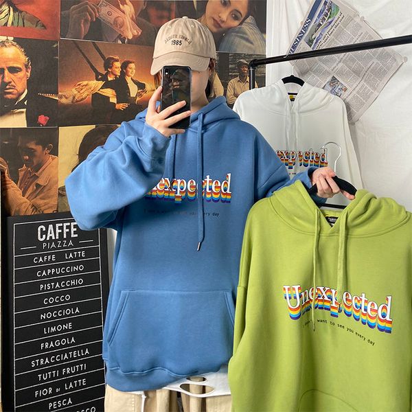 2021 new letter printed men hoodies autumn men's rainbow hooded sweatshirts man casual pullovers fashion male clothing p2i6, Black
2021 new letter printed men hoodies autumn men's rainbow hooded sweatshirts man casual pullovers fashion male clothing p2i6, Black