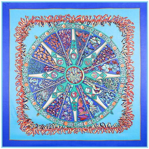 twill silk women scarf 130*130 cm euro peppers bohemia rose compass print square scarves fashion large gift shawls, Blue;gray
twill silk women scarf 130*130 cm euro peppers bohemia rose compass print square scarves fashion large gift shawls, Blue;gray