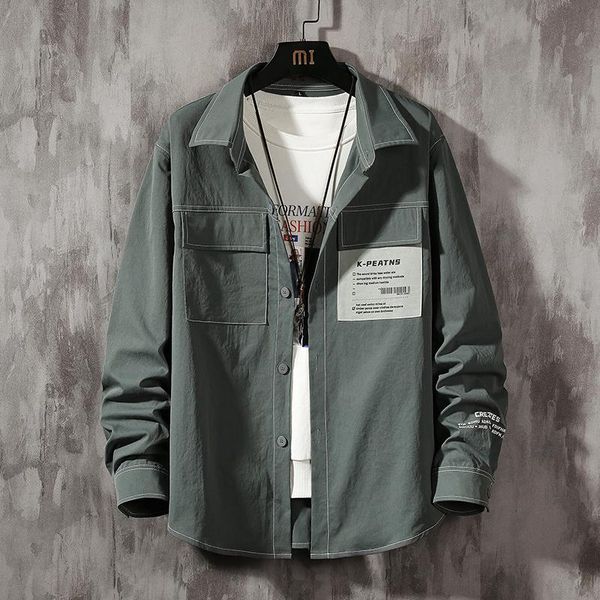 men's casual shirts fashion autumn shirt korean trend long-sleeved handsome all-match coat, White;black
men's casual shirts fashion autumn shirt korean trend long-sleeved handsome all-match coat, White;black