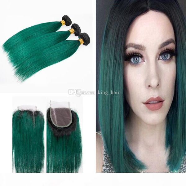 dark roots 1b green human hair bundles 3pcs with lace closure dark green straight hair weaves with closure middle part, Black
dark roots 1b green human hair bundles 3pcs with lace closure dark green straight hair weaves with closure middle part, Black