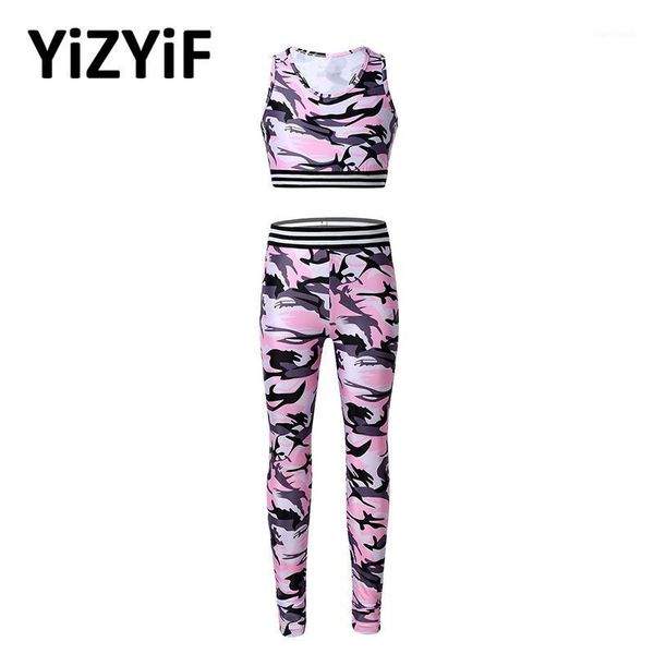 running sets kids grils camouflage printed tracksuit outfit sleeveless sport bra dance crop tank with leggings pants sportswear set, Black;blue
running sets kids grils camouflage printed tracksuit outfit sleeveless sport bra dance crop tank with leggings pants sportswear set, Black;blue