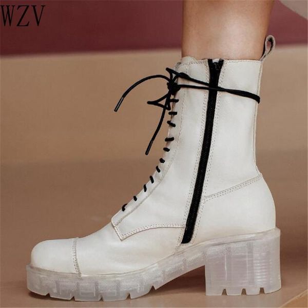 2020 fashion chunky heels motorcycle boots round toe women boots lace-up platform woman botas mujer martin hy104, Black
2020 fashion chunky heels motorcycle boots round toe women boots lace-up platform woman botas mujer martin hy104, Black