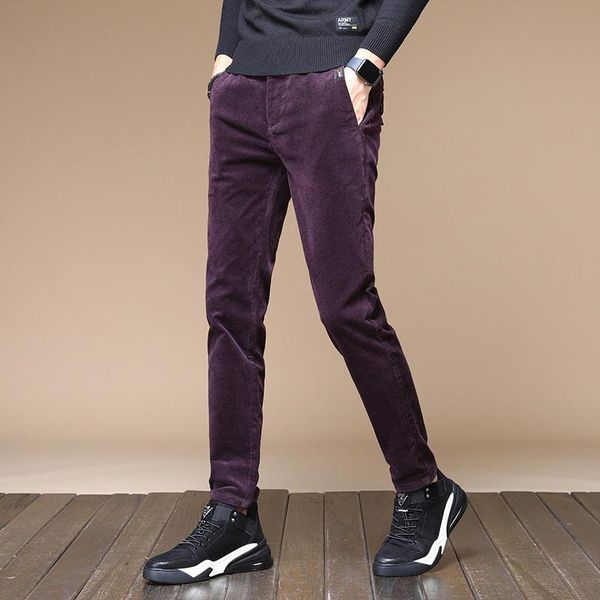 men's jeans ly autumn winter fashion men korean style slim fit casual corduroy pants hombre elastic leisure smart long trousers, Blue
men's jeans ly autumn winter fashion men korean style slim fit casual corduroy pants hombre elastic leisure smart long trousers, Blue