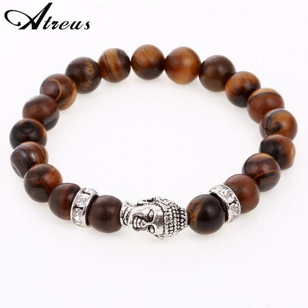 men women natural stone tiger eye beaded bracelets lucky buddha head charms yoga bracelet friendship wristband jewelry gift, Black
men women natural stone tiger eye beaded bracelets lucky buddha head charms yoga bracelet friendship wristband jewelry gift, Black