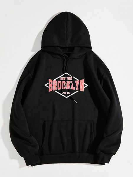 geo & letter graphic kangaroo pocket drawstring thermal hoodie z9wl#, White;black
geo & letter graphic kangaroo pocket drawstring thermal hoodie z9wl#, White;black