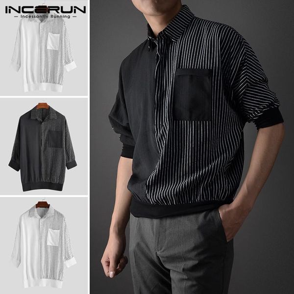 incerun мода полосатый лоскутная рубашки мужчины отворотом карманы 2020 повседневный streetwear половина рукавом топы сыпучие камиза s-5xl, White;black
incerun мода полосатый лоскутная рубашки мужчины отворотом карманы 2020 повседневный streetwear половина рукавом топы сыпучие камиза s-5xl, White;black