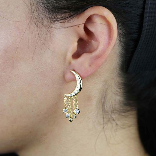 sparking cz moon shape earring with star stamped tassel chain cz charm earrings for women 2021 dangle wedding earring wholesale, Golden;silver
sparking cz moon shape earring with star stamped tassel chain cz charm earrings for women 2021 dangle wedding earring wholesale, Golden;silver