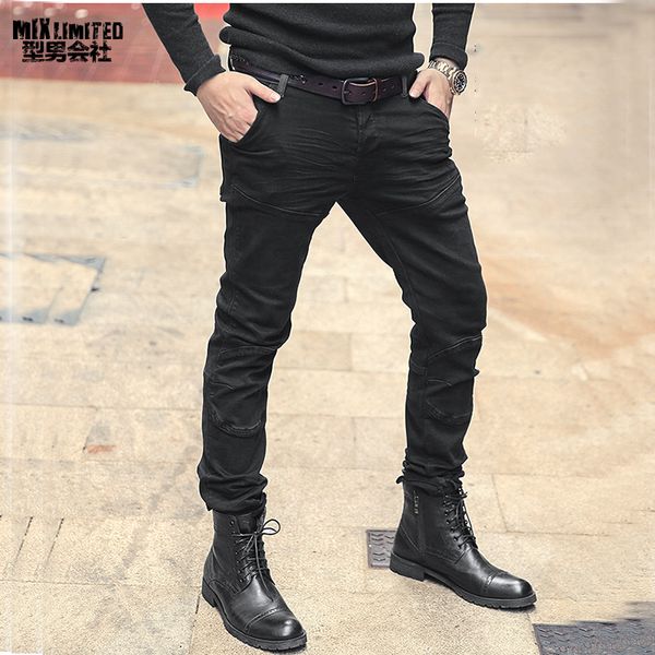 men autumn winter new style waist matching black straight tube slim jeans fashion men's button fly pleated retro jeans k755 q0105, Black;white
men autumn winter new style waist matching black straight tube slim jeans fashion men's button fly pleated retro jeans k755 q0105, Black;white