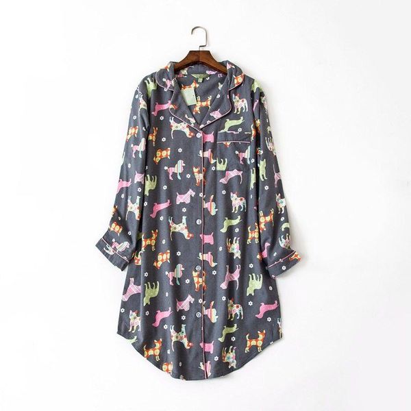 women's sleepwear 2021 spring female casual cartoon nightydress ladies 100% brushed cotton nightgown women turn-down collar cardigan sl, Black;red
women's sleepwear 2021 spring female casual cartoon nightydress ladies 100% brushed cotton nightgown women turn-down collar cardigan sl, Black;red