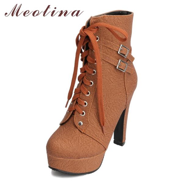 meotina winter ankle boots women motorcycle boots platform high heel ladies shoes buckle lace up 2020 new female footwear, Black
meotina winter ankle boots women motorcycle boots platform high heel ladies shoes buckle lace up 2020 new female footwear, Black