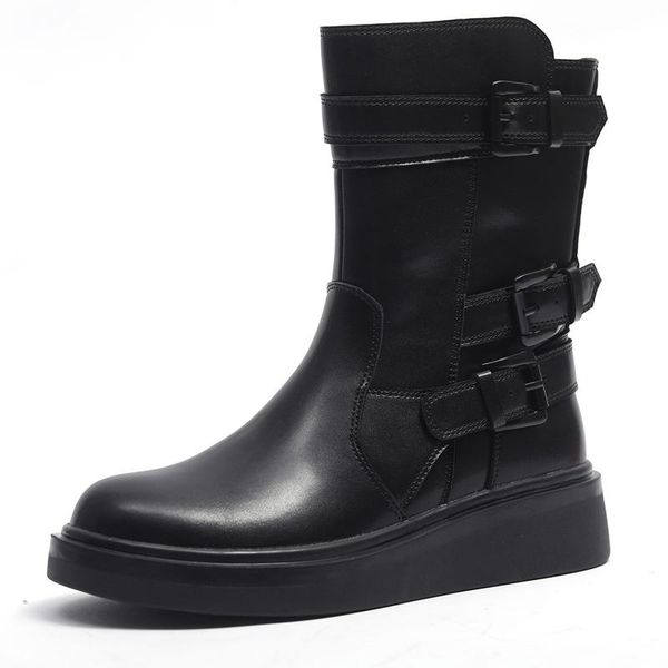 boots 2021 autumn women's flat-heeled thick-soled increased flat-bottomed british style basic shoes, Black
boots 2021 autumn women's flat-heeled thick-soled increased flat-bottomed british style basic shoes, Black