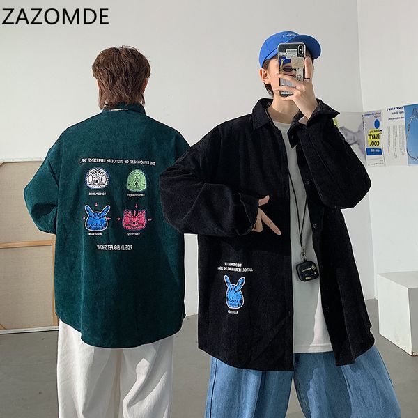 new 2020 printing men's shirt lapel hip hop fashion long sleeve shirts men casual autumn corduroy shirt men clothing c1222, White;black
new 2020 printing men's shirt lapel hip hop fashion long sleeve shirts men casual autumn corduroy shirt men clothing c1222, White;black