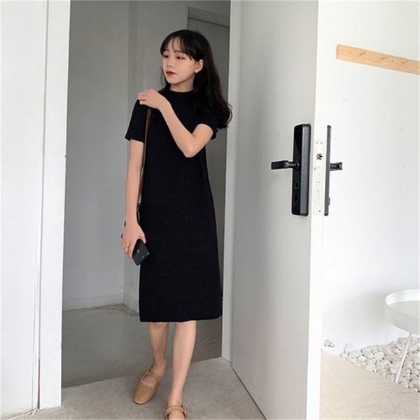 2021 new temperament mid-length bottoming skirt black short-sleeved half-high collar knitted dress 96od, Black;gray
2021 new temperament mid-length bottoming skirt black short-sleeved half-high collar knitted dress 96od, Black;gray