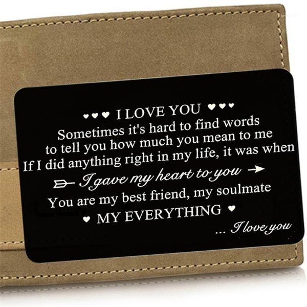 engraved "i love you"wallet card wallet inserto love,husband /boyfriend/couple gift anniversary greeting card for boyfriend1
engraved "i love you"wallet card wallet inserto love,husband /boyfriend/couple gift anniversary greeting card for boyfriend1