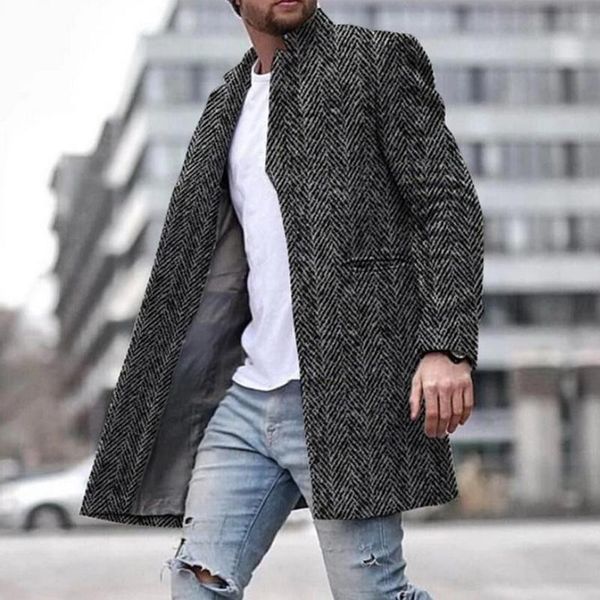 men trench coat men's solid color windbreaker long-length coat lapel collar long sleeve warm autumn winter, Tan;black
men trench coat men's solid color windbreaker long-length coat lapel collar long sleeve warm autumn winter, Tan;black
