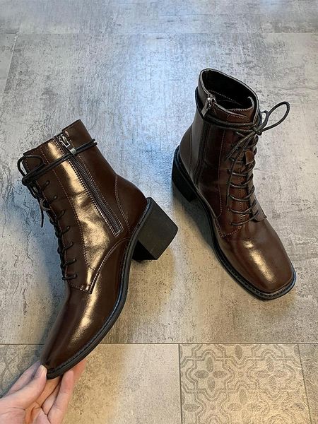 boots women's shoes thick-soled 2021 fashion casual thick heel lace-up motorcycle ankle, Black
boots women's shoes thick-soled 2021 fashion casual thick heel lace-up motorcycle ankle, Black