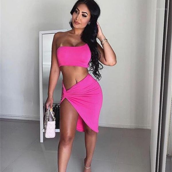 women's two piece pants anjamanor summer 2021 women 2 set one shoulder crop and knotted slit short skirt sets club outfits1, White
women's two piece pants anjamanor summer 2021 women 2 set one shoulder crop and knotted slit short skirt sets club outfits1, White