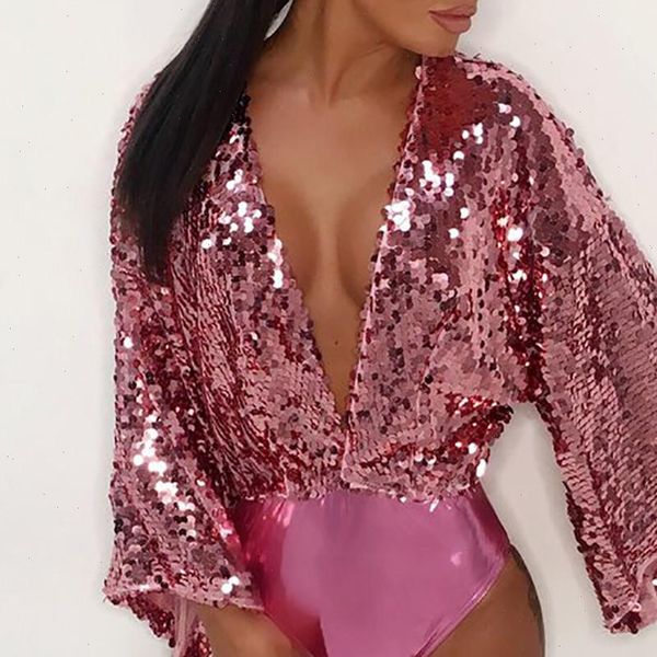 club party night bodysuit women sequins shining long sleeve deep v neck loose vintage jumpsuits streetwear rompers 38, Black;white
club party night bodysuit women sequins shining long sleeve deep v neck loose vintage jumpsuits streetwear rompers 38, Black;white
