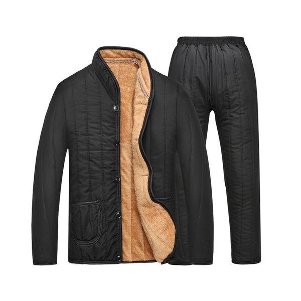 cashmere male winter cotton pants wear in and out more medium-aged thick suit size l-xxxl blvm, Black 
cashmere male winter cotton pants wear in and out more medium-aged thick suit size l-xxxl blvm, Black