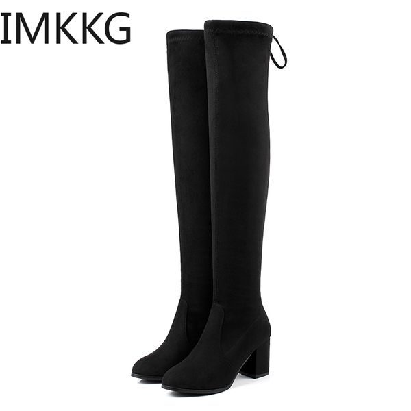 slim fit elastic flock over the knee boots women shoes autumn winter ladies high heel long thigh high botas lj201201, Black
slim fit elastic flock over the knee boots women shoes autumn winter ladies high heel long thigh high botas lj201201, Black
