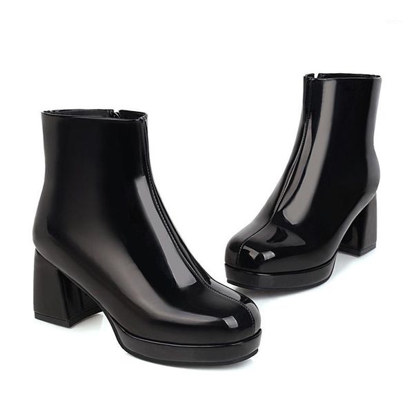 lucyever 2020 fashion patent leather ankle boots women platform zipper high heels shoes woman autumn winter black short botas1
lucyever 2020 fashion patent leather ankle boots women platform zipper high heels shoes woman autumn winter black short botas1