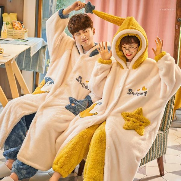 women's sleepwear winter home couples sleepwears warm flannel nightgowns sets for women cute cartoon hooded long sweet nightgown 2pcs1, Black;red
women's sleepwear winter home couples sleepwears warm flannel nightgowns sets for women cute cartoon hooded long sweet nightgown 2pcs1, Black;red