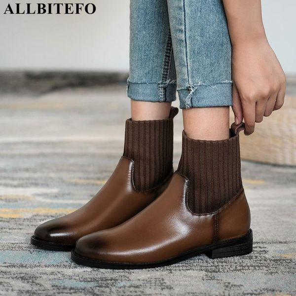 boots allbitefo genuine leather+knitting thick heels ankle for women brand high office ladies shoes autumn, Black
boots allbitefo genuine leather+knitting thick heels ankle for women brand high office ladies shoes autumn, Black
