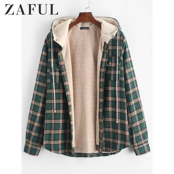 zaful plaid chest pocket fleece hooded jacket for men long sleeves grid print streetwear coat winter casual loose outerwear, Black;brown
zaful plaid chest pocket fleece hooded jacket for men long sleeves grid print streetwear coat winter casual loose outerwear, Black;brown