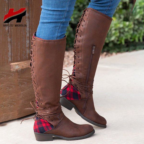 nan jiu mountain stitching women's boots low heel autumn winter women's shoes knight boots rear straps side zipper flat boot, Black
nan jiu mountain stitching women's boots low heel autumn winter women's shoes knight boots rear straps side zipper flat boot, Black
