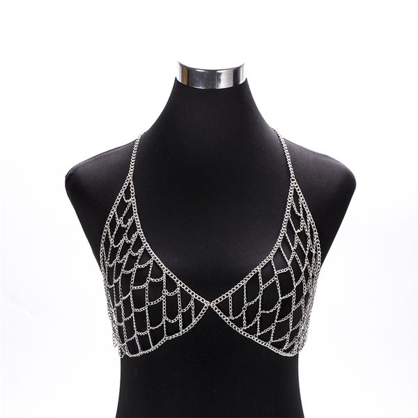 bikini chainmail harness bra body chest chain silver color body jewelry boho necklace girls gift by181 t200508
bikini chainmail harness bra body chest chain silver color body jewelry boho necklace girls gift by181 t200508