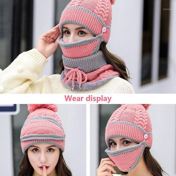 cycling caps & masks women thick warm hat 4 in 1 winter beanies knitted hats female knit headwear face mask outdoor riding set equipment1, Black
cycling caps & masks women thick warm hat 4 in 1 winter beanies knitted hats female knit headwear face mask outdoor riding set equipment1, Black
