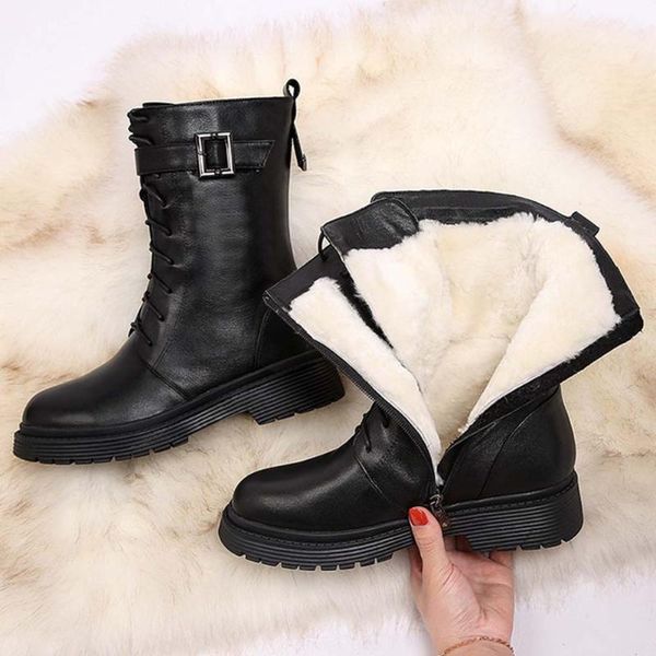 boots arrivals big size 43 genuine leather skidproof sole outdoor keep warm plush wool snow boot chic winter shoes women, Black
boots arrivals big size 43 genuine leather skidproof sole outdoor keep warm plush wool snow boot chic winter shoes women, Black