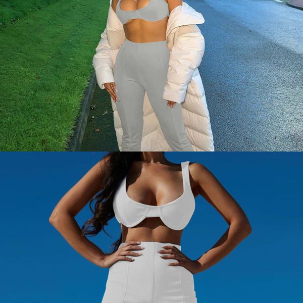 dulzura bralette slit leggings set women 2 piece crop high waist patchwork stretch streetwear autumn winter outfit club c0122, Gray
dulzura bralette slit leggings set women 2 piece crop high waist patchwork stretch streetwear autumn winter outfit club c0122, Gray