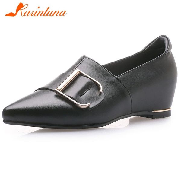 dress shoes karin big size 32-43 lady pumps fashion height increasing metal decoration women genuine leather woman, Black
dress shoes karin big size 32-43 lady pumps fashion height increasing metal decoration women genuine leather woman, Black