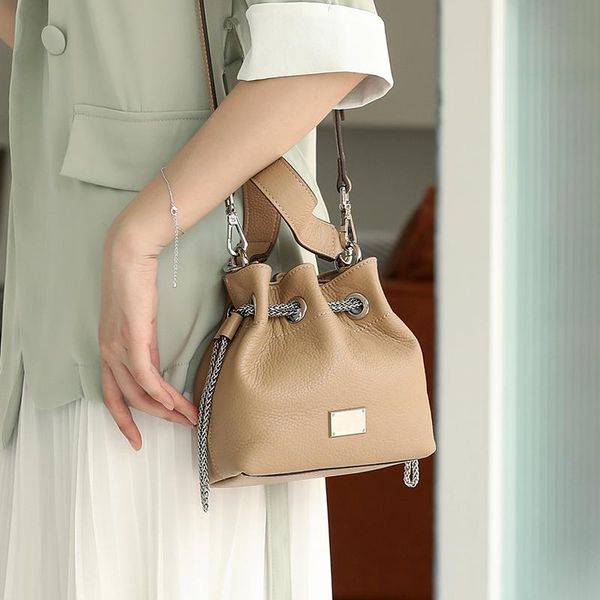 woonam women fashion handbag hide genuine calf leather chain handle drawstring bucket bag wb974
woonam women fashion handbag hide genuine calf leather chain handle drawstring bucket bag wb974